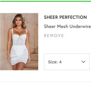 Oh Polly white sheer dress